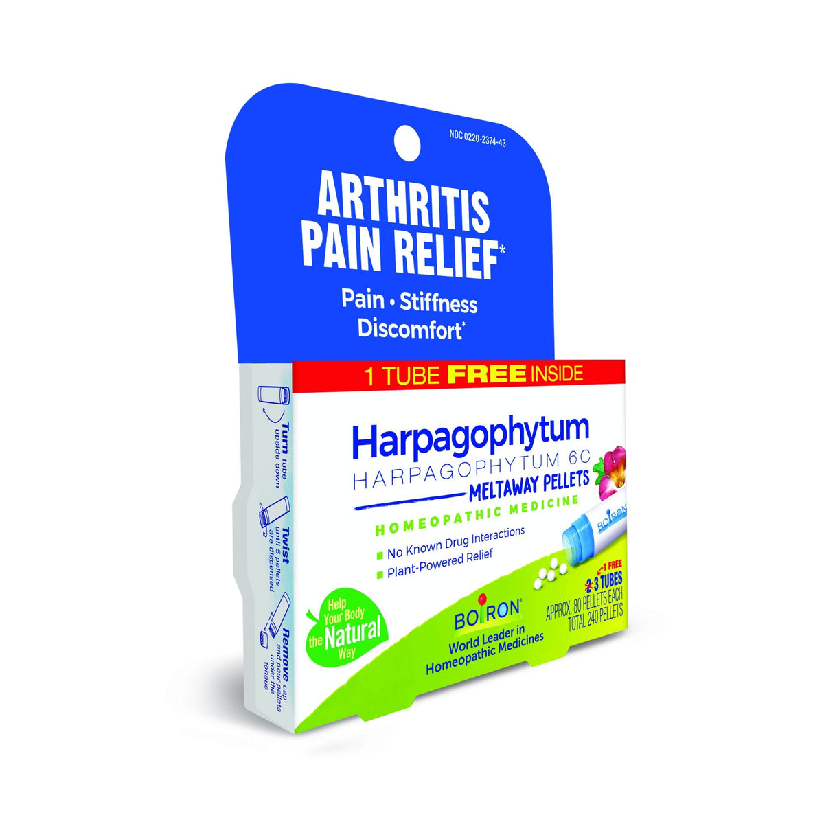 Boiron Harpagophytum 6C 3 MDT Homeopathic Medicine For Arthritis Pain Relief 3 Tubes Box