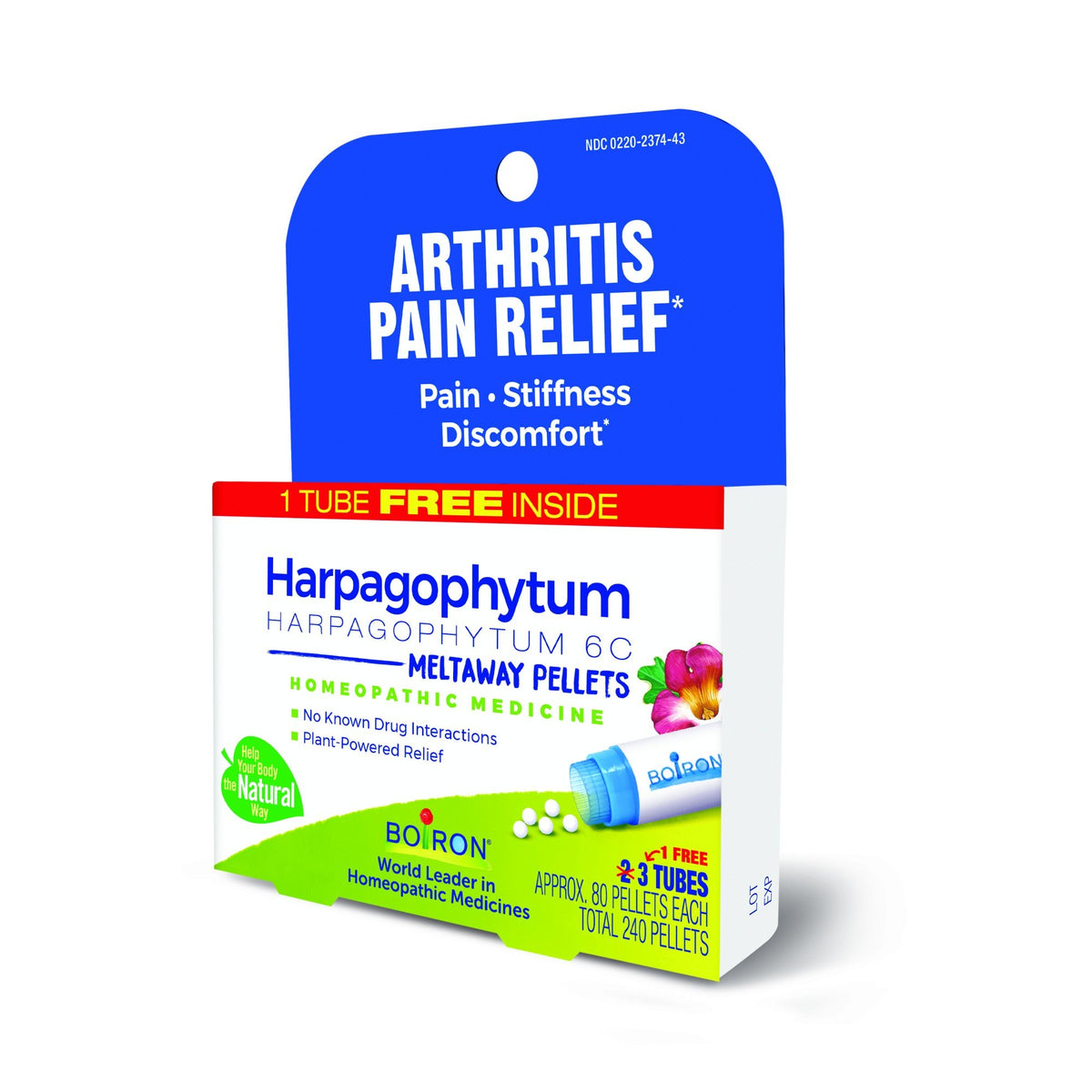 Boiron Harpagophytum 6C 3 MDT Homeopathic Medicine For Arthritis Pain Relief 3 Tubes Box