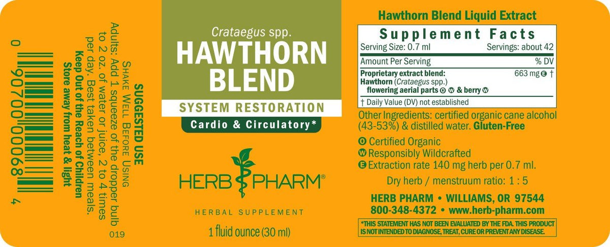 Herb Pharm Hawthorn Blend Extract 1 oz Liquid