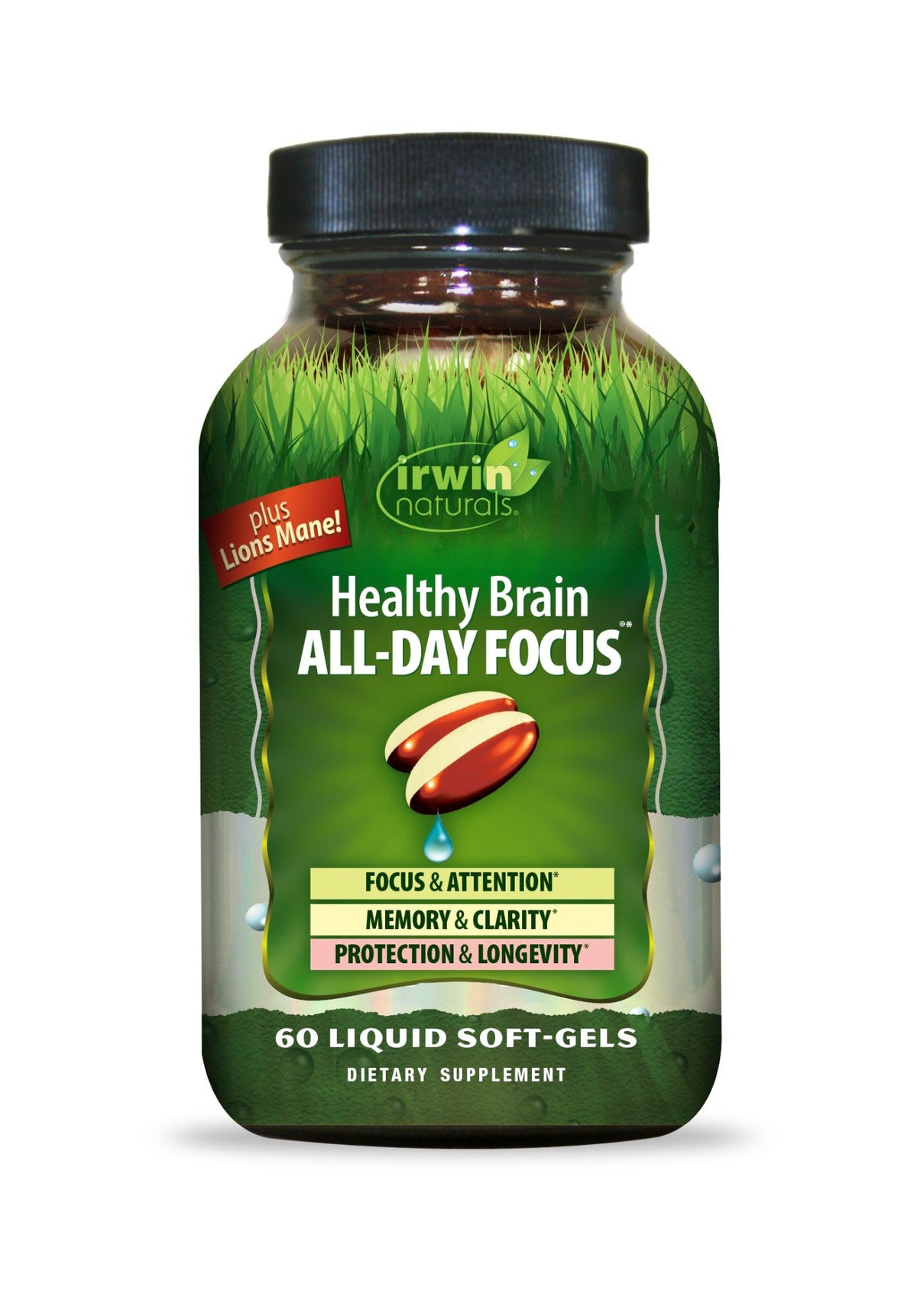 Irwin Naturals Healthy Brain All-Day Focus 60 Liquid Soft Gels