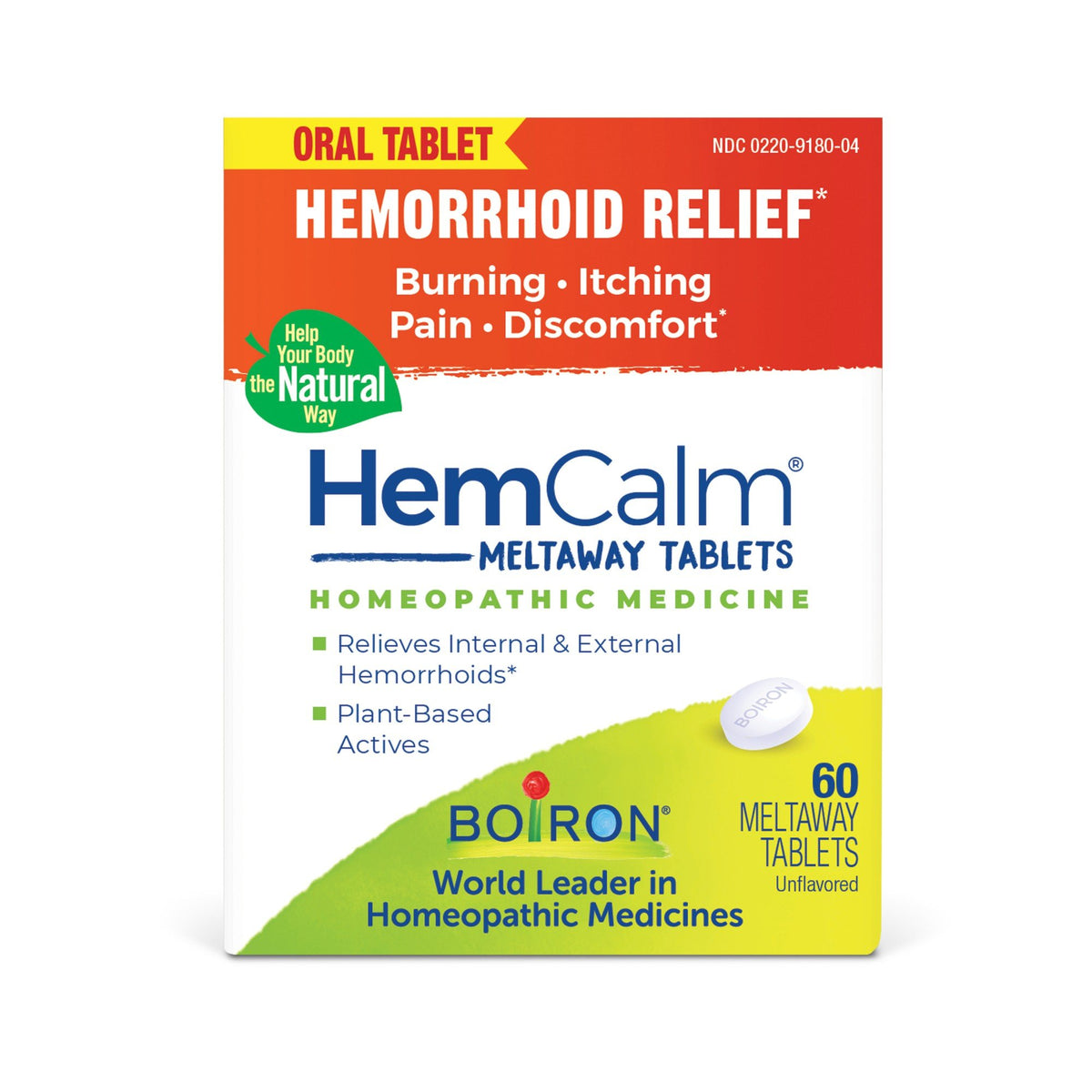 Boiron HemCalm Homeopathic Medicine For Hemorrhoid Relief 60 Tablet