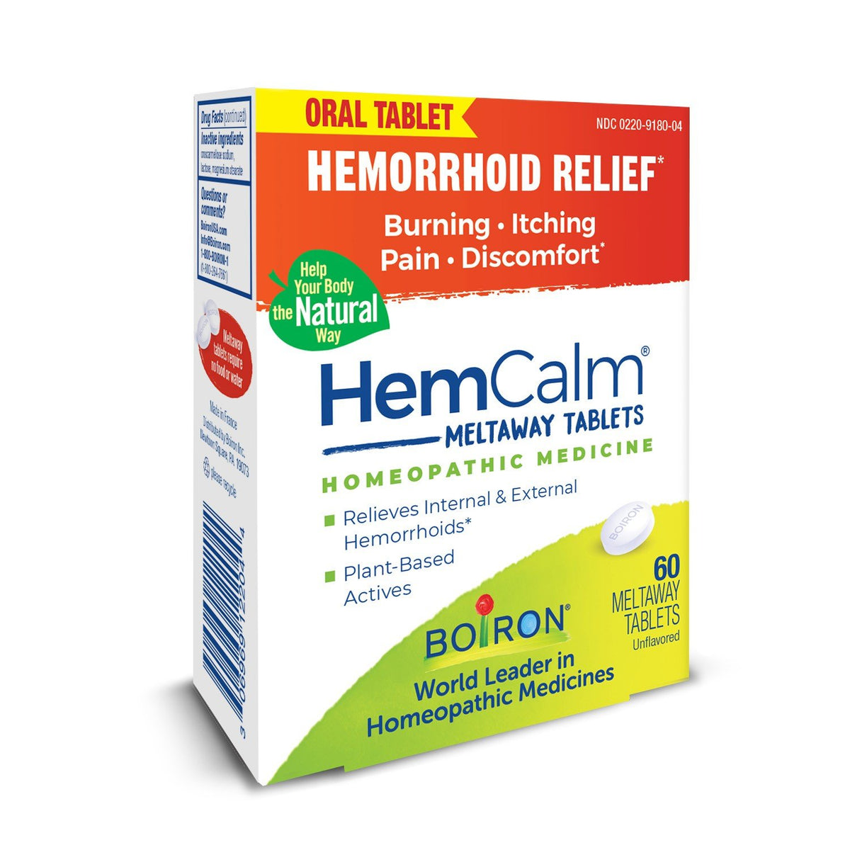 Boiron HemCalm Homeopathic Medicine For Hemorrhoid Relief 60 Tablet