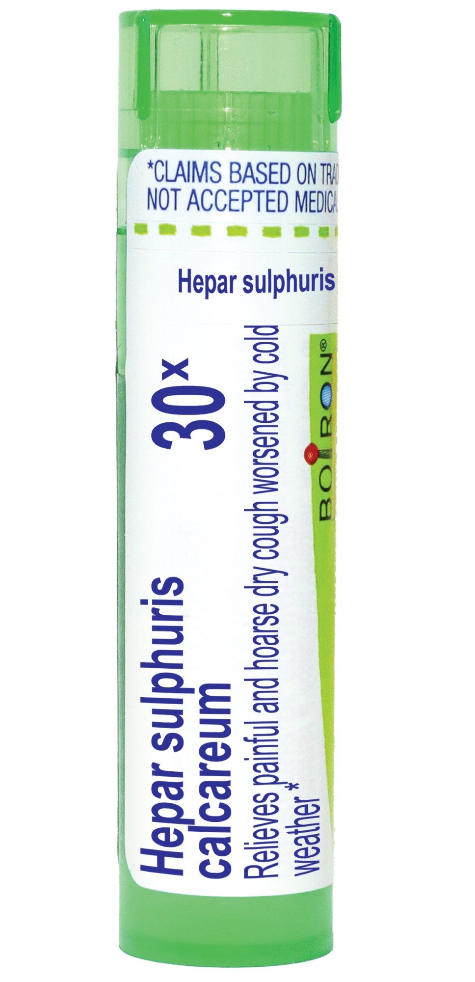 Boiron Hepar Sulphuris Calcareum 30X Homeopathic Single Medicine For Cough, Cold & Flu 80 Pellet