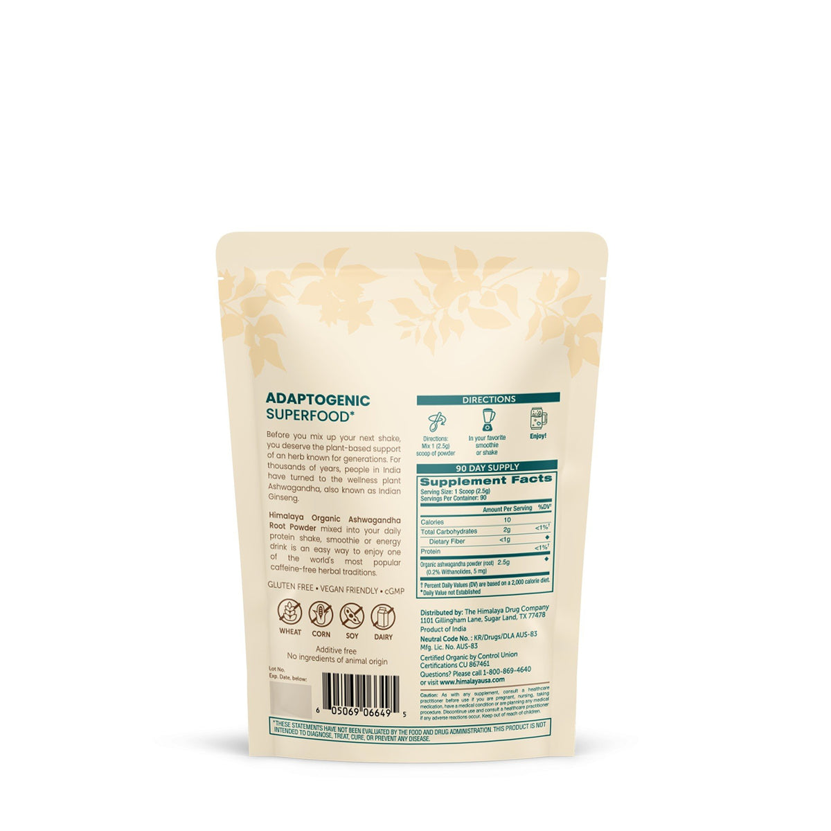 Himalaya Herbals Ashwagandha Powder Bag 7.9 oz Powder