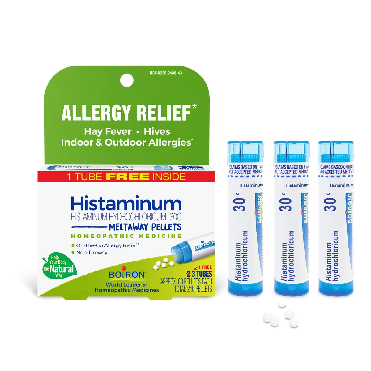 Boiron Histaminum Hydrochloricum 30C 3 MDT Homeopathic Medicine For Allergy Relief 3 pack Pellet