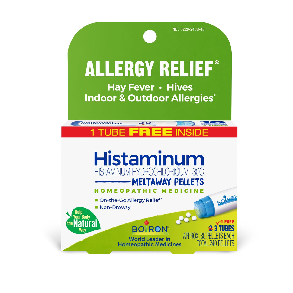 Boiron Histaminum Hydrochloricum 30C 3 MDT Homeopathic Medicine For Allergy Relief 3 pack Pellet