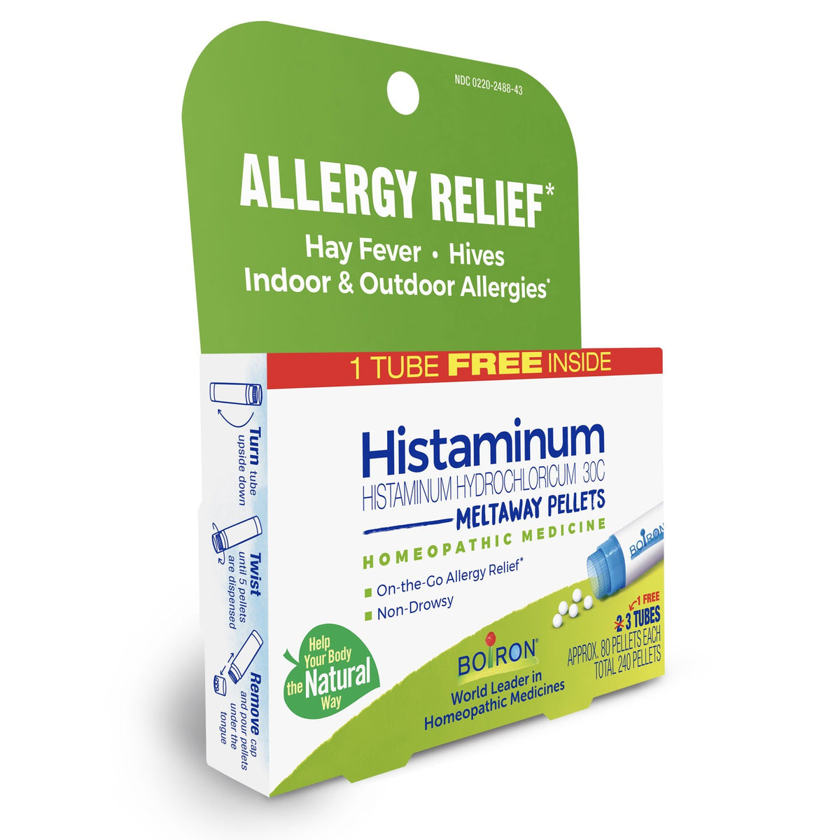 Boiron Histaminum Hydrochloricum 30C 3 MDT Homeopathic Medicine For Allergy Relief 3 pack Pellet