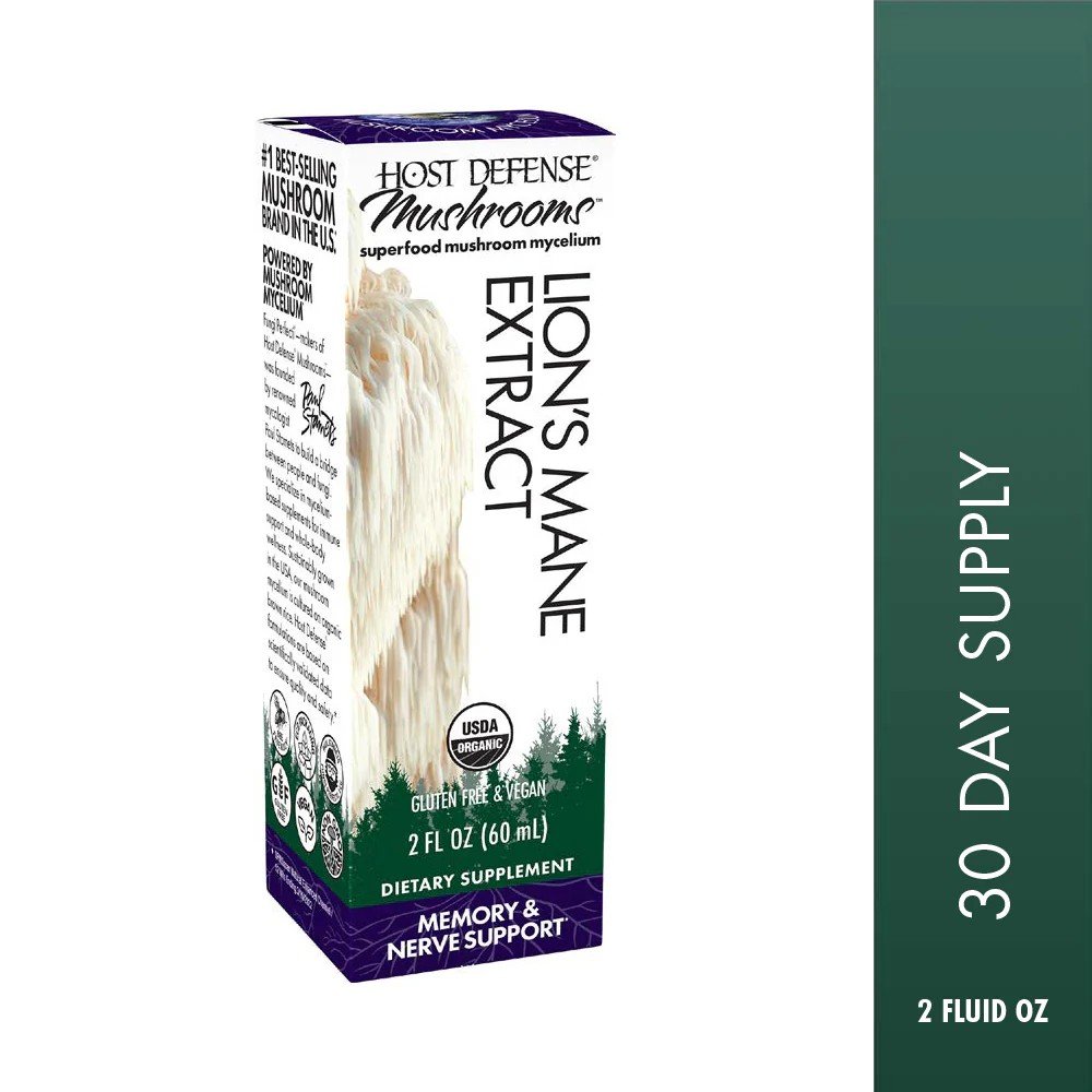 Fungi Perfecti/Host Defense Lion's Mane Extract 2 fl oz Liquid