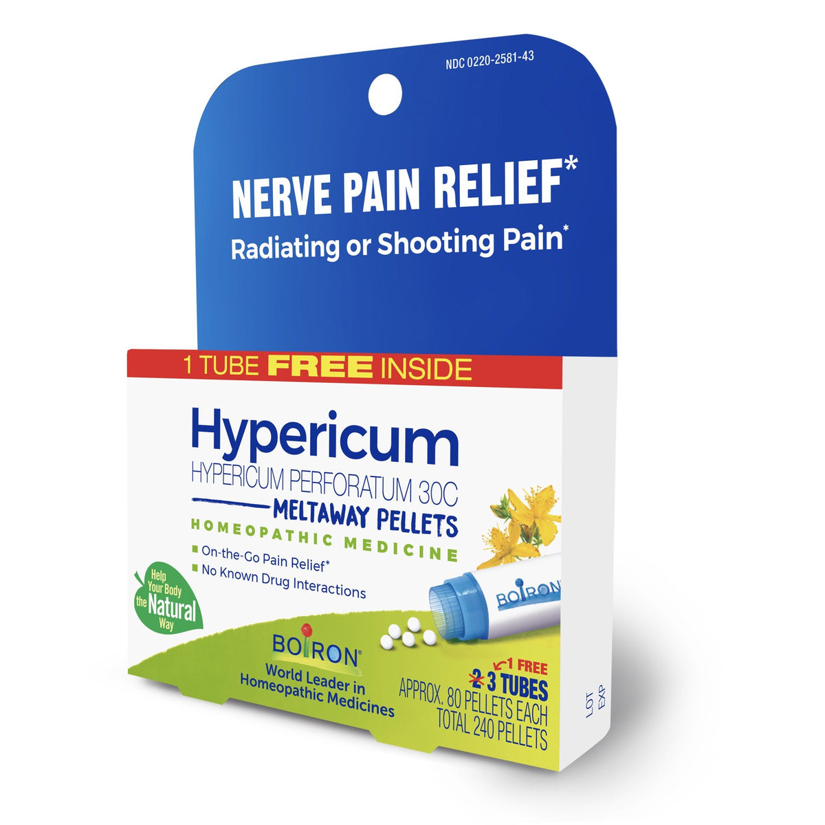 Boiron Hypericum Perforatum 30C 3 MDT Homeopathic Medicine For Nerve Pain Relief 3 Pack Pellet