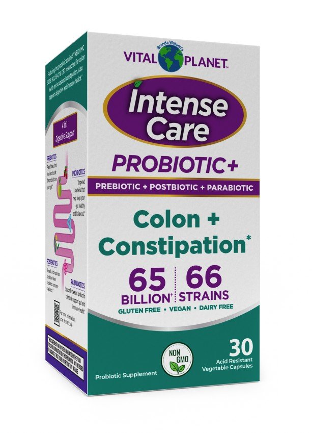 Vital Planet Intense Care Probiotic-Colon + Constipation-Refrigeration Required 30 Acid Resistant Vegetable Capsules