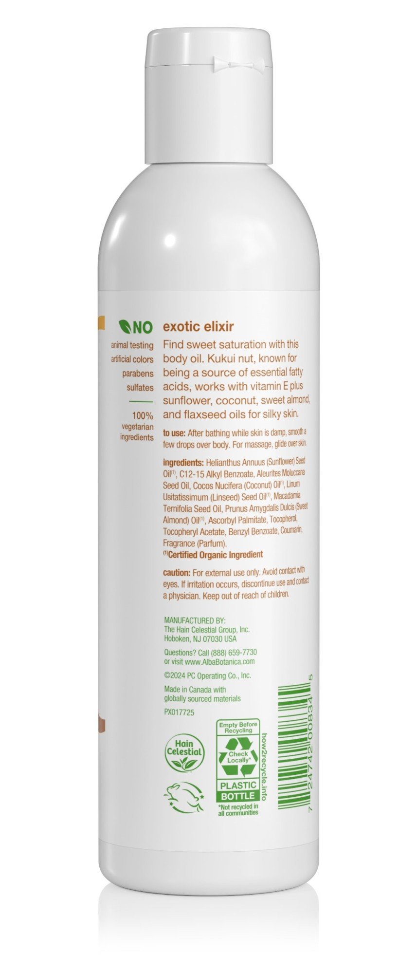 Alba Botanica Intense Hydration Body Oil 8.5 fl. oz. Oil