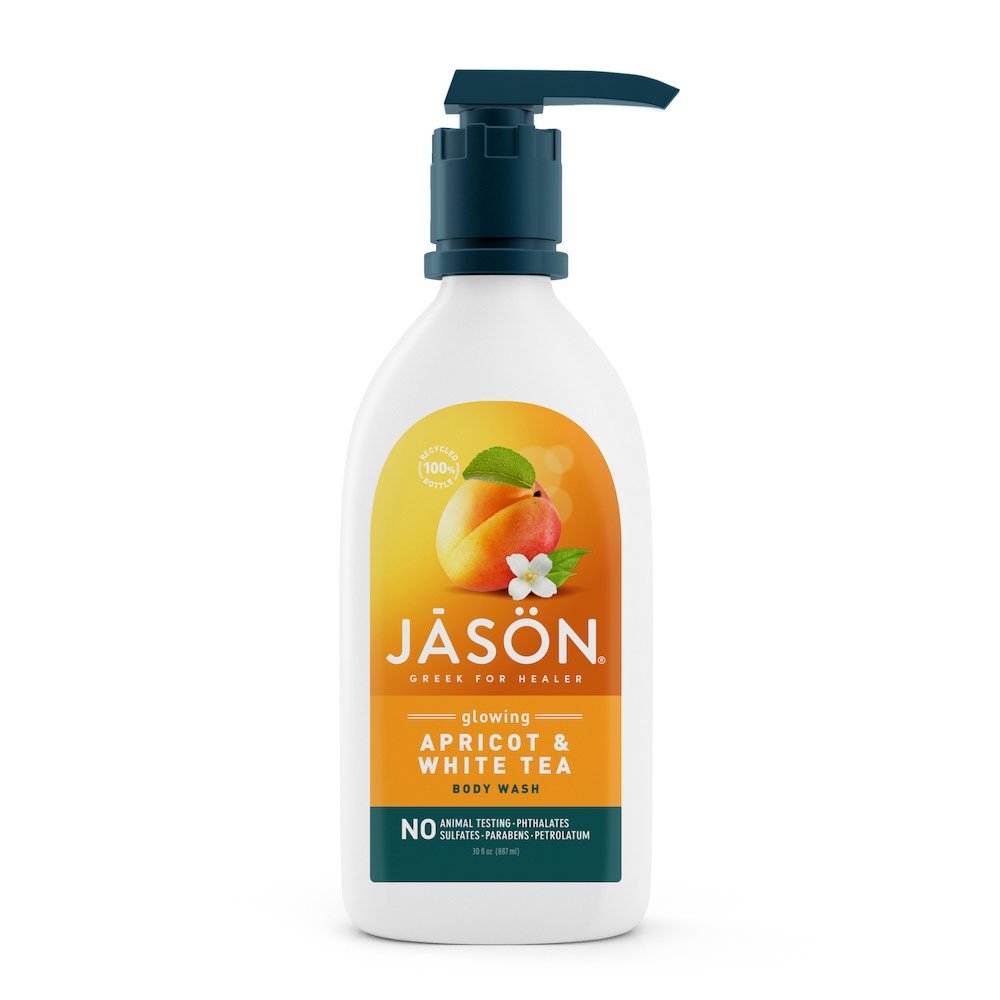 Jason Natural Cosmetics Glowing Apricot & White Tea Body Wash 30 oz. Liquid