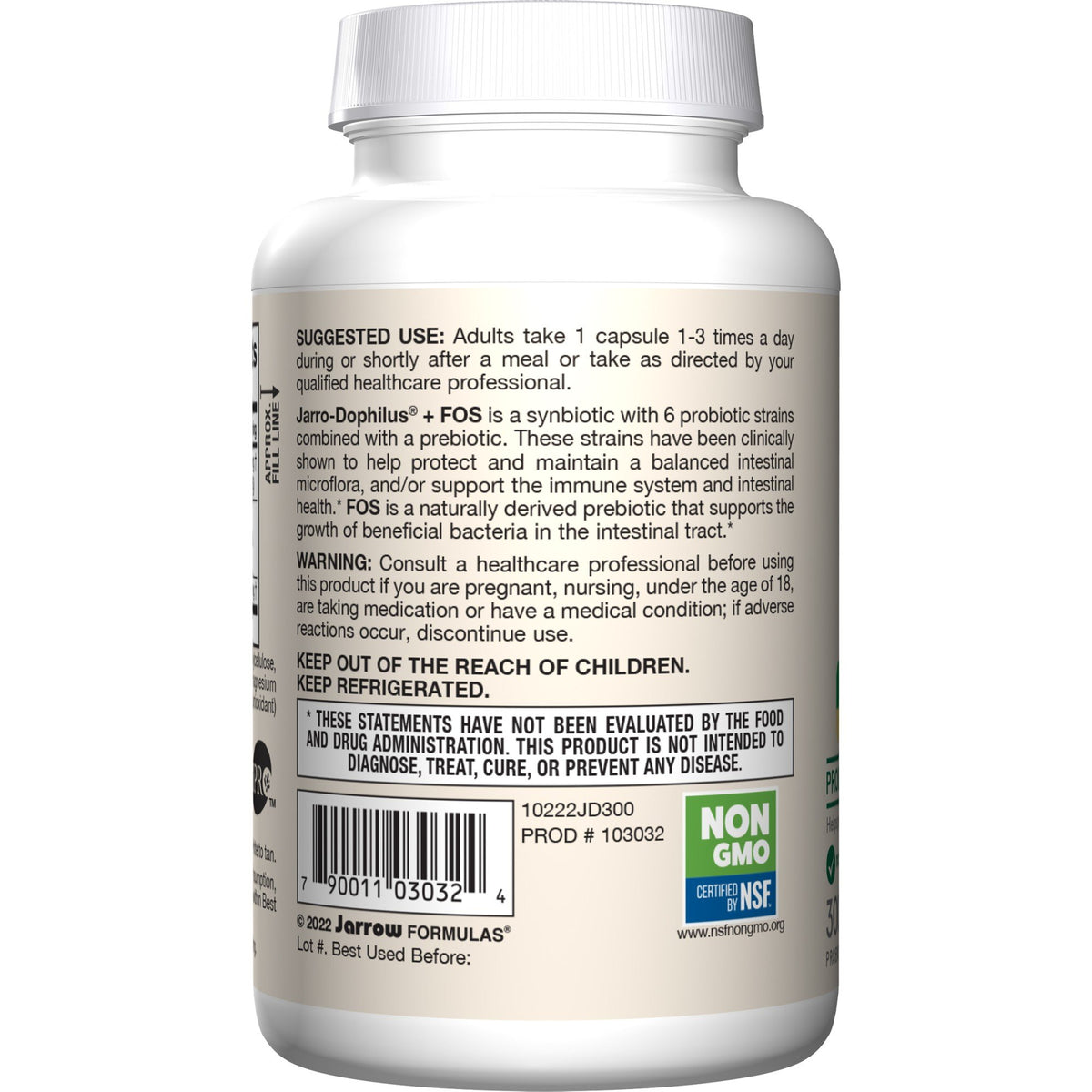 Jarrow Formulas Jarro-Dophilus + FOS 300 Capsule