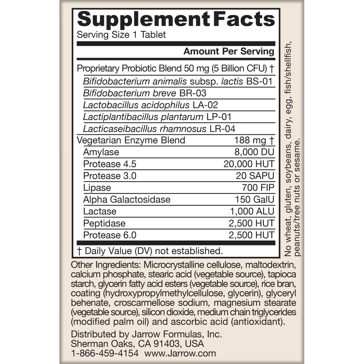 Jarrow Formulas Jarro-Dophilus Digest Sure 30 Tablet