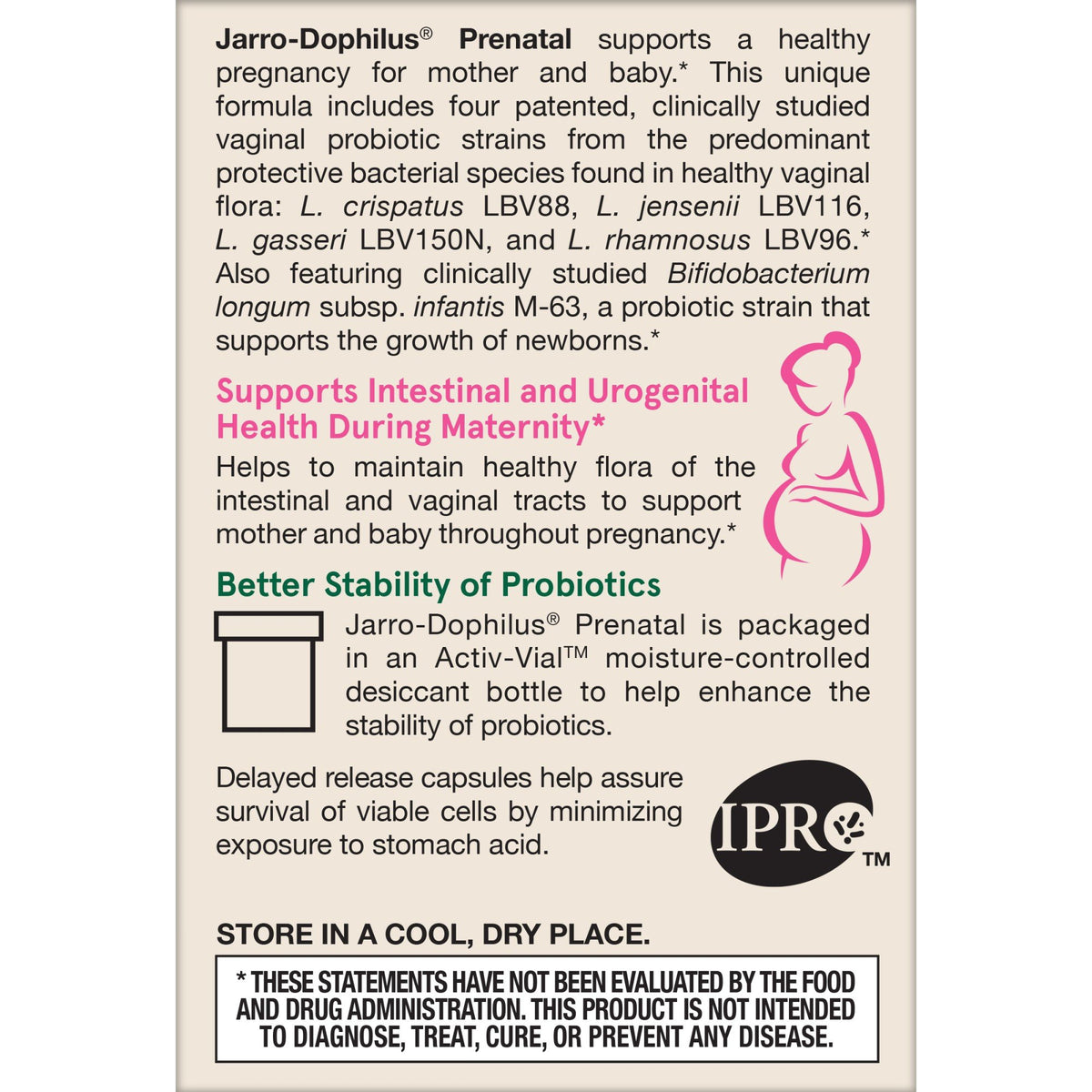 Jarrow Formulas Jarr-Dophilus Prenatal 30 VegCap