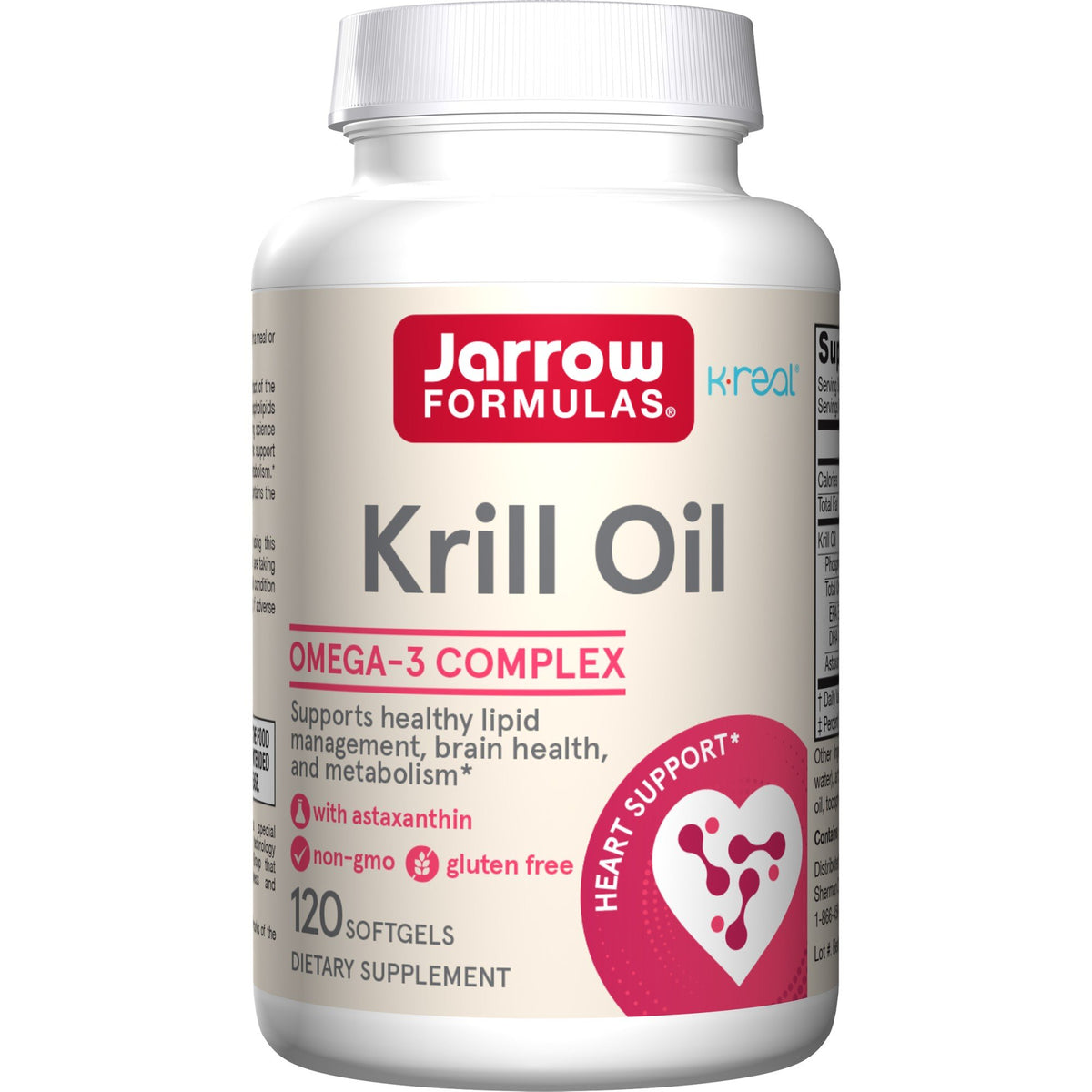 Krill Oil | Jarrow Formulas | Omega 3 Complex | Astaxanthin | Heart Support | Healthy Lipid Management | Brain Health | Metabolism | Dietary Supplement | 120 Softgels | VitaminLife