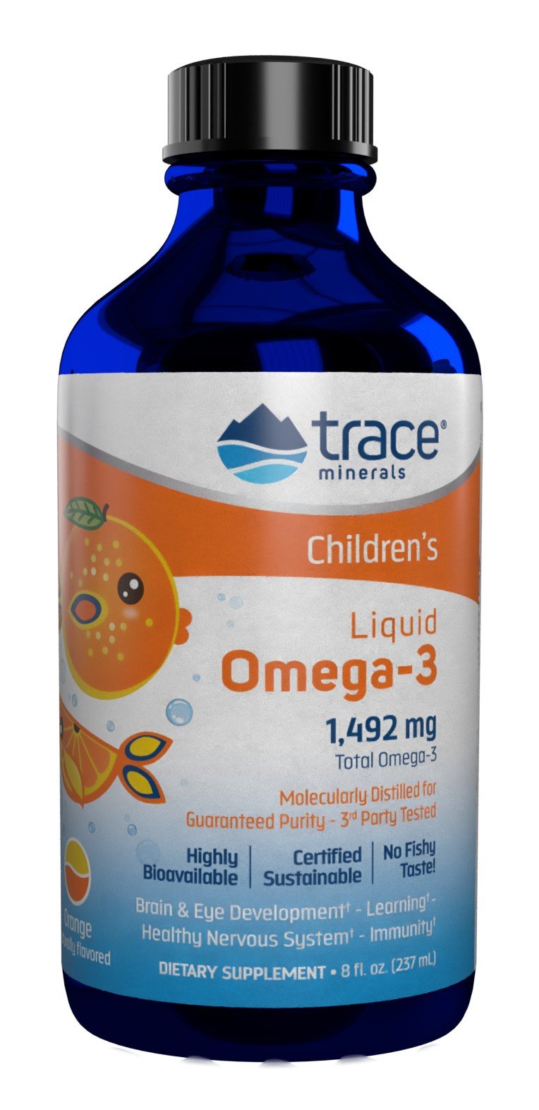 Trace Minerals Children&#39;s Liquid Omega-3-1,492mg 8 oz Liquid