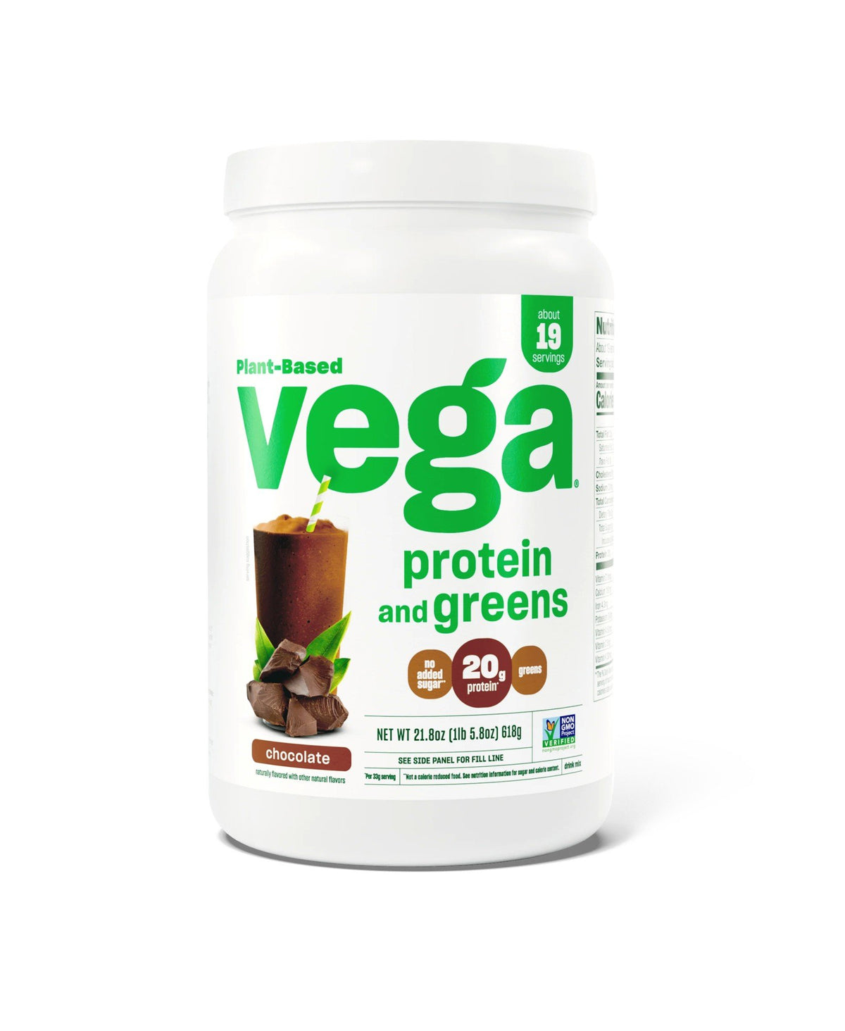 Vega Vega Protein &amp; Greens Chocolate 21.8 oz Powder