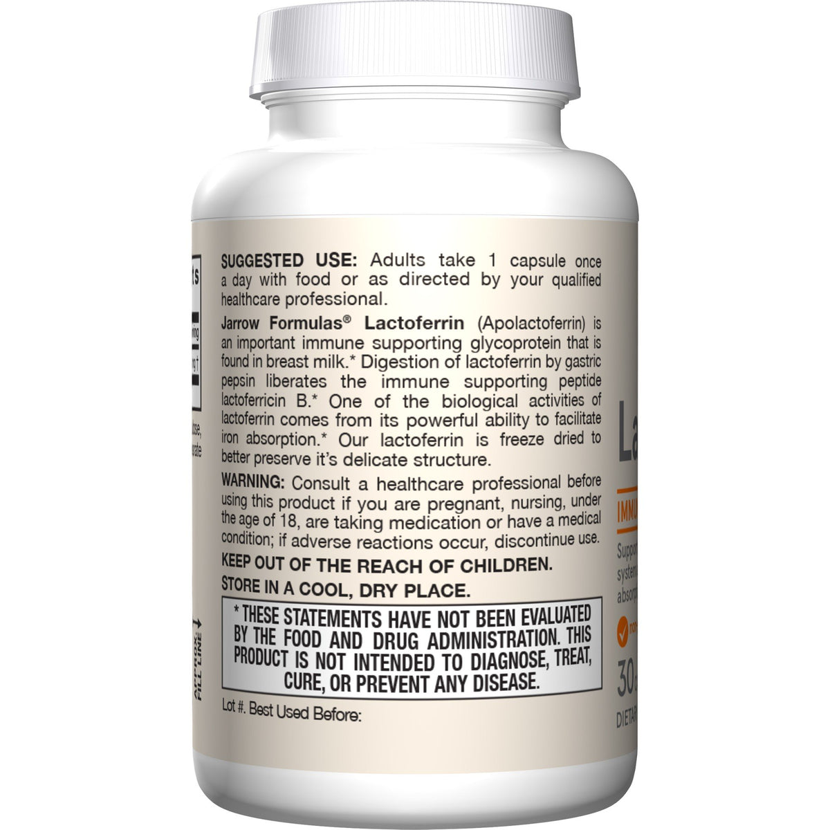 Jarrow Formulas Lactoferrin 30 Capsule