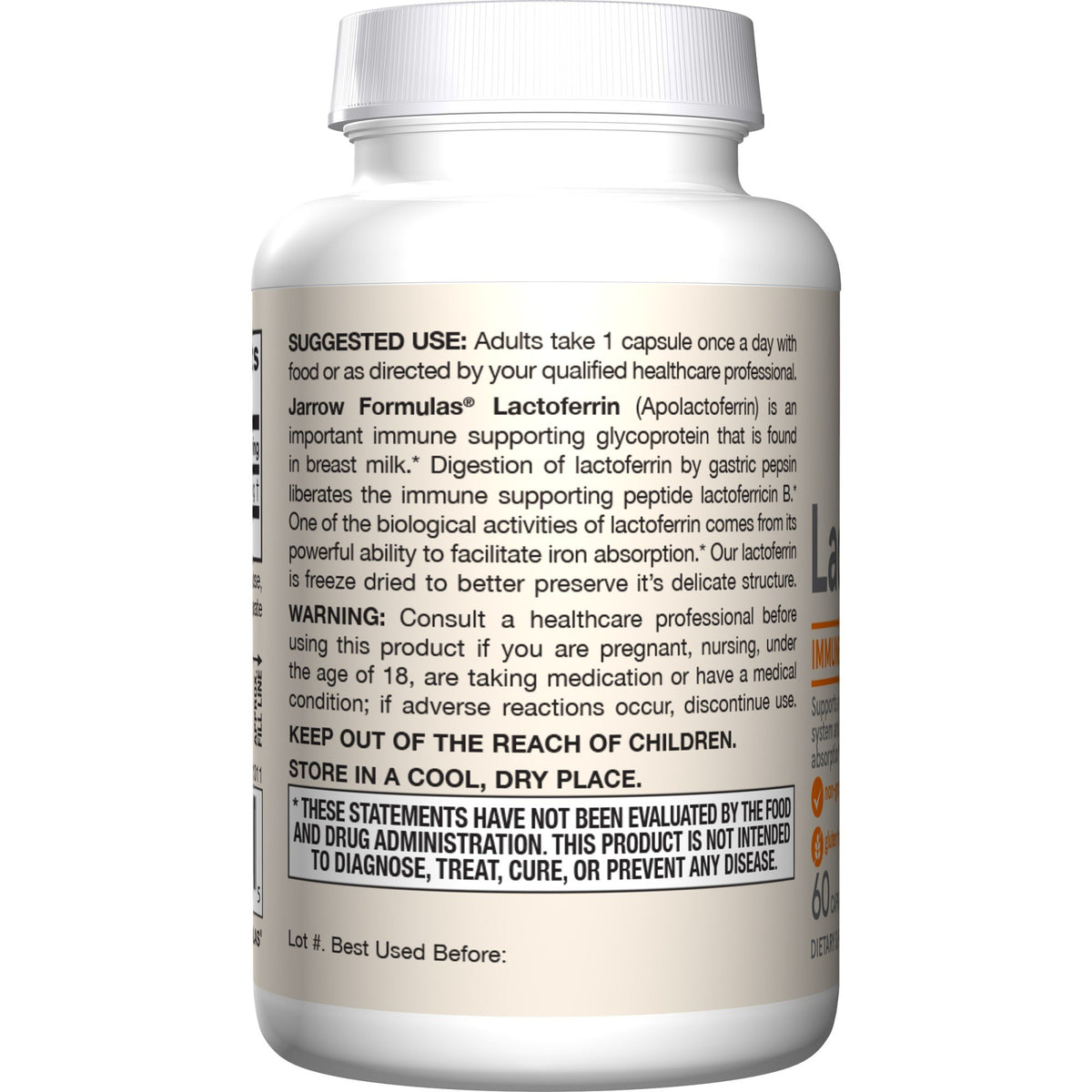 Jarrow Formulas Lactoferrin 250mg 60 Capsule