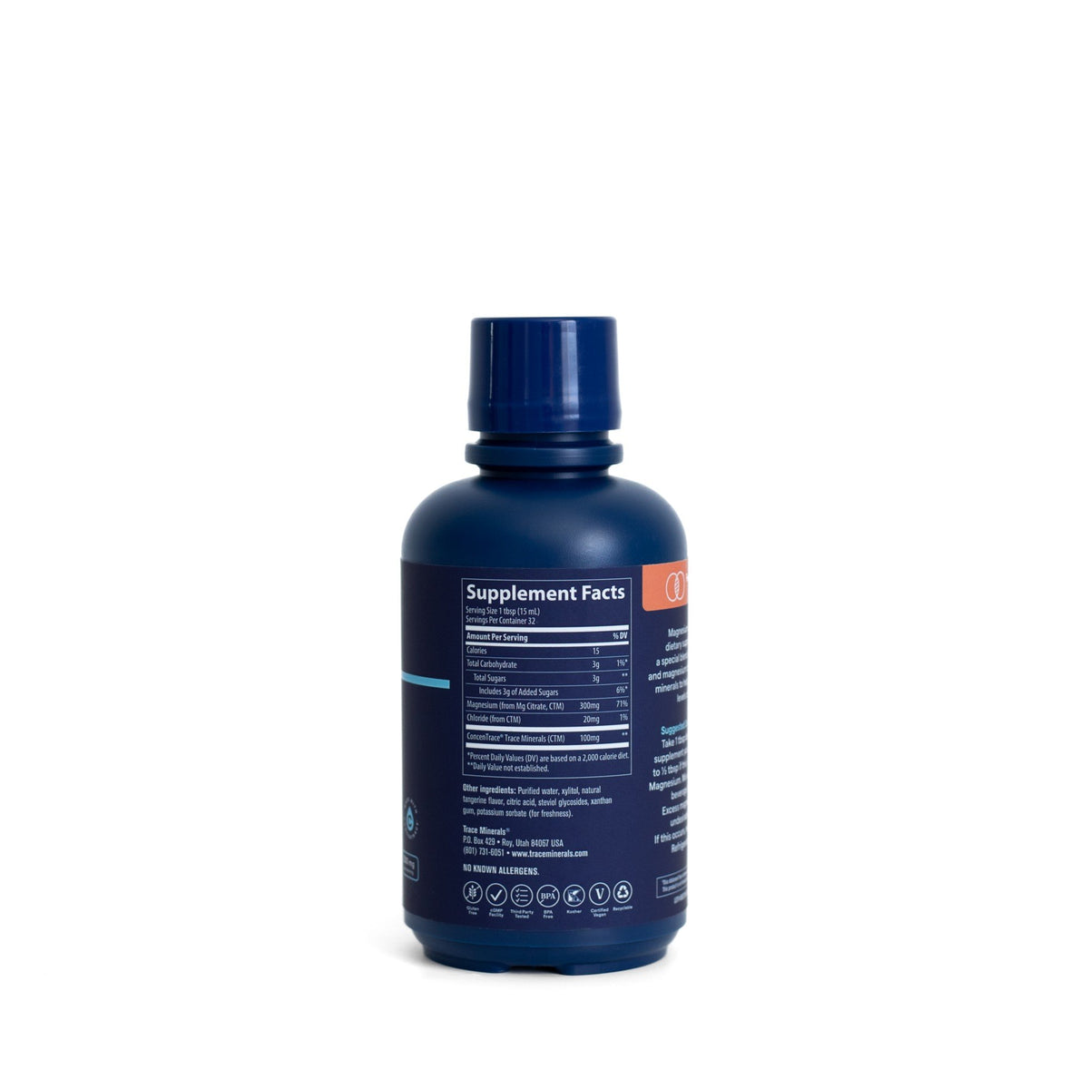 Trace Minerals Liquid Magnesium 300 mg Tangerine 16 oz Liquid