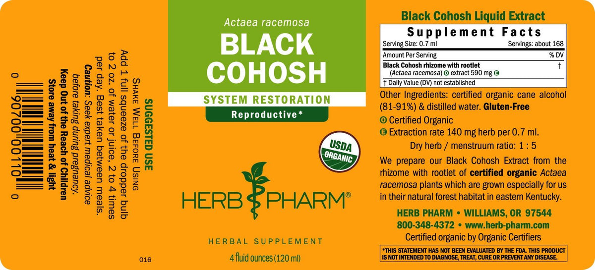 Herb Pharm Black Cohosh 4 oz Liquid