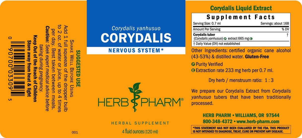 Herb Pharm Corydalis 4 oz Liquid