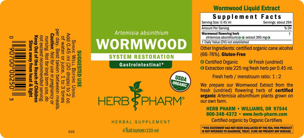 Herb Pharm Wormwood 4 oz Liquid