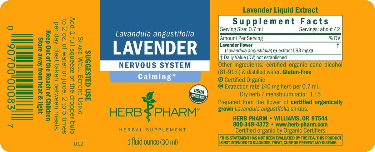 Herb Pharm Lavender Extract 1 oz Liquid