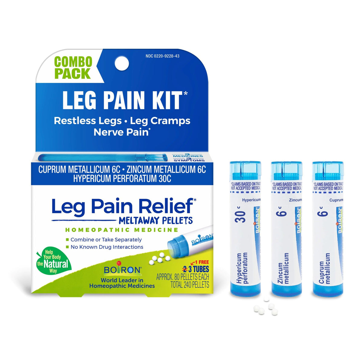 Boiron Leg Pain Relief 3 MDT Homeopathic Medicine For Leg Pain Relief 3 Tubes Pellet