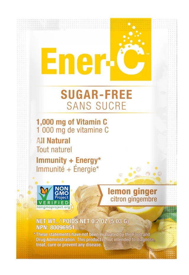 Ener-Life Ener-C-Multivitamin Drink Mix-1,000 mg-Vitamin C-Sugar Free-Lemon Ginger-30 Count 5.78 oz(163.8 g) Powder