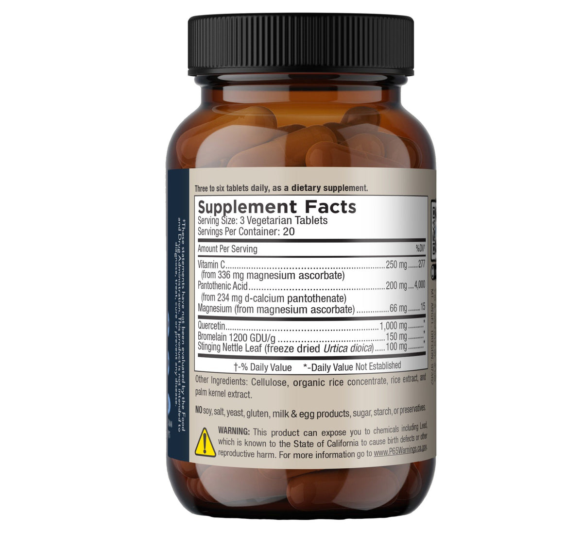 Mt. Angel Vitamins Quercetin Nettle+ 60 Vegetarian Tablet