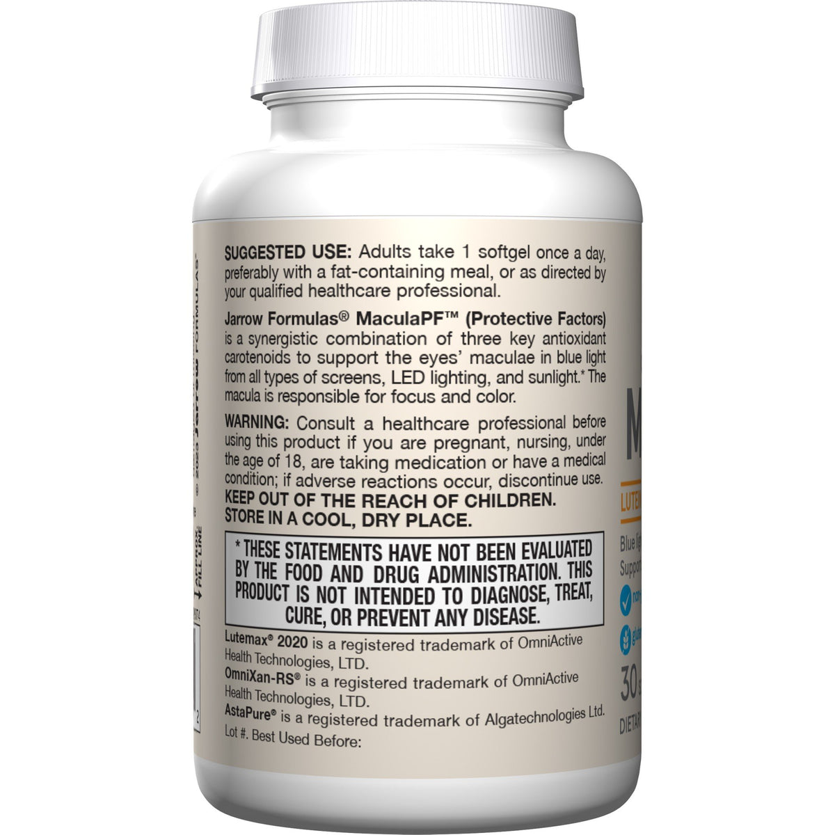 Jarrow Formulas MaculaPF 30 Capsule