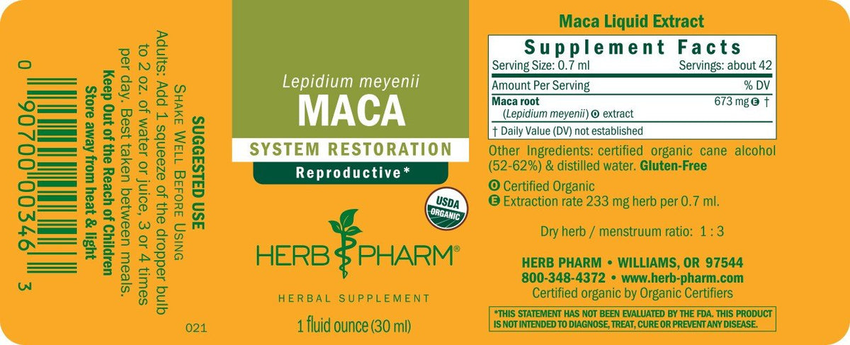 Herb Pharm Maca 1 oz Liquid