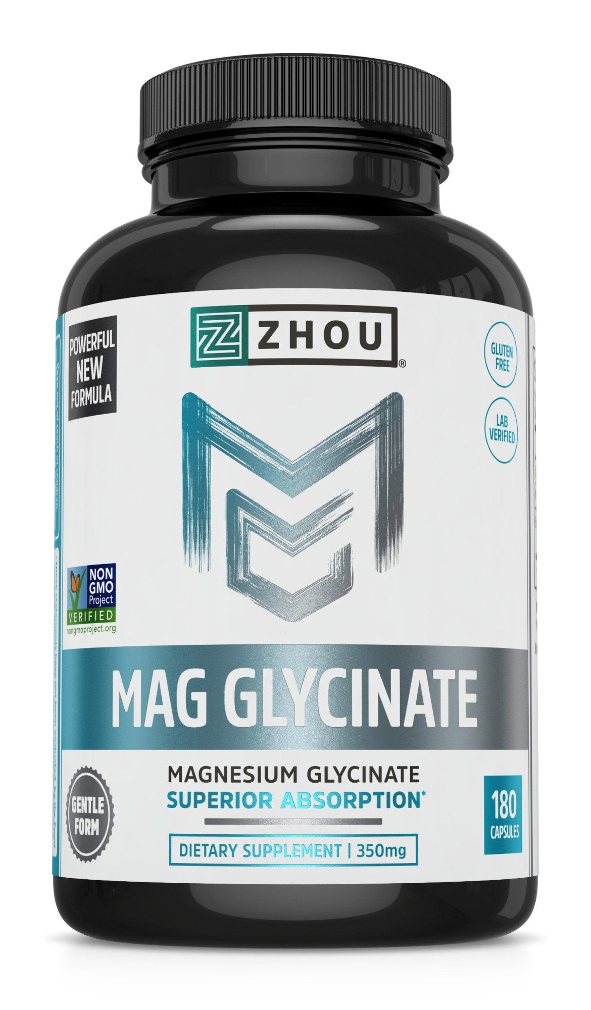 Zhou Nutrition Magnesium Glycinate-Superior Absorption 180 Capsule