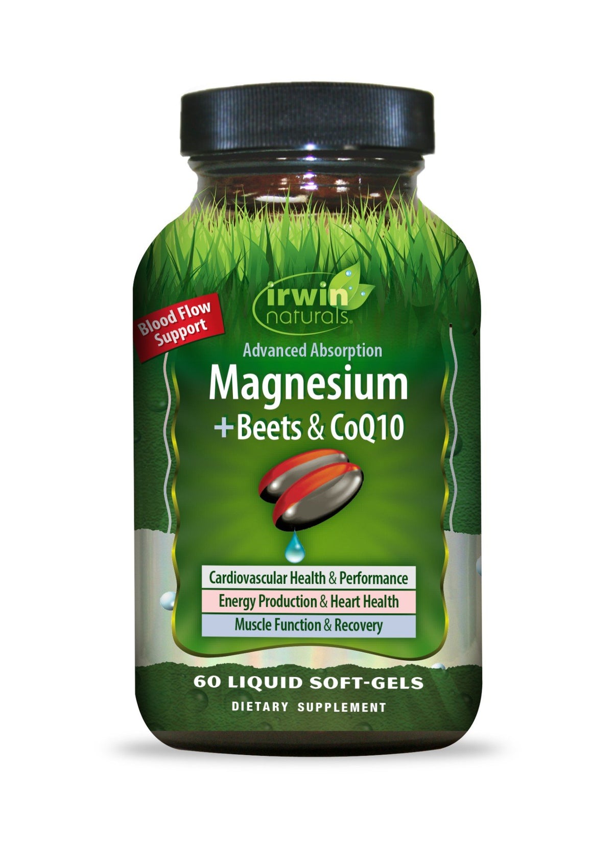 Irwin Naturals Magnesium + Beets & CoQ10 60 Softgel