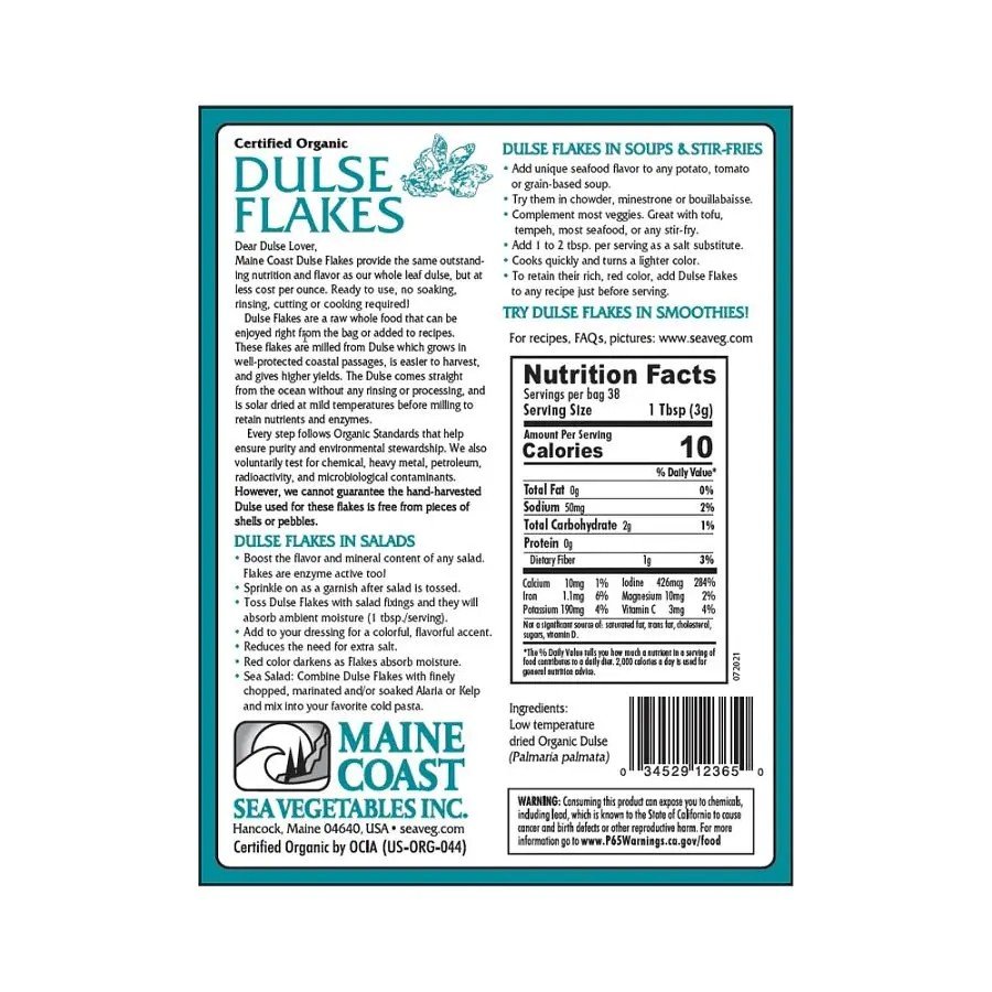 Main Coast Dulse Flakes 4 oz Bag