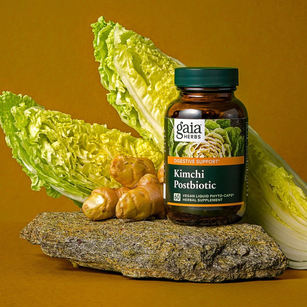 Gaia Herbs Kimchi Postbiotic 60 Vegan Liquid Phyto-Caps