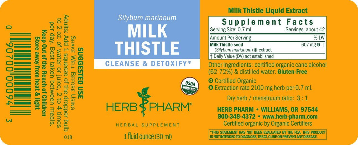Herb Pharm Milk Thistle Extract 1 oz Liquid