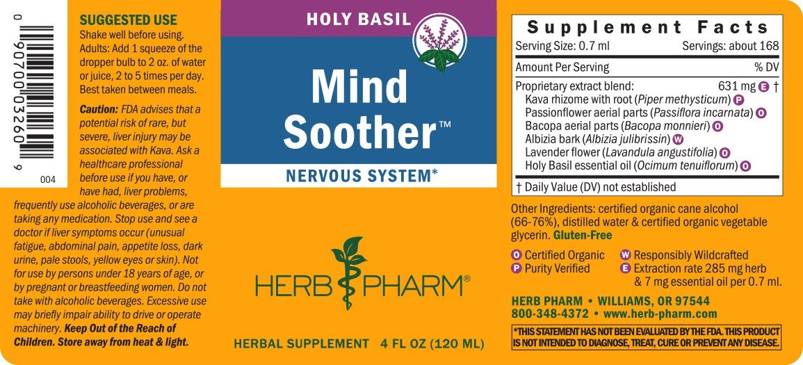 Herb Pharm Mind Soother Holy Basil 4 oz Liquid