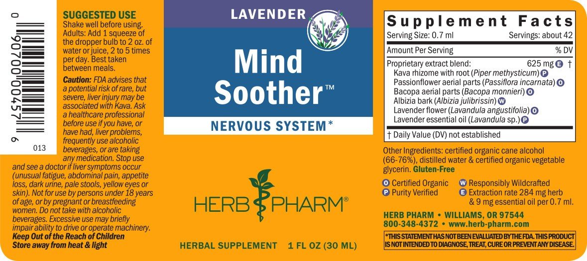 Herb Pharm Mind Soother Original Lavender 1 fl oz Liquid