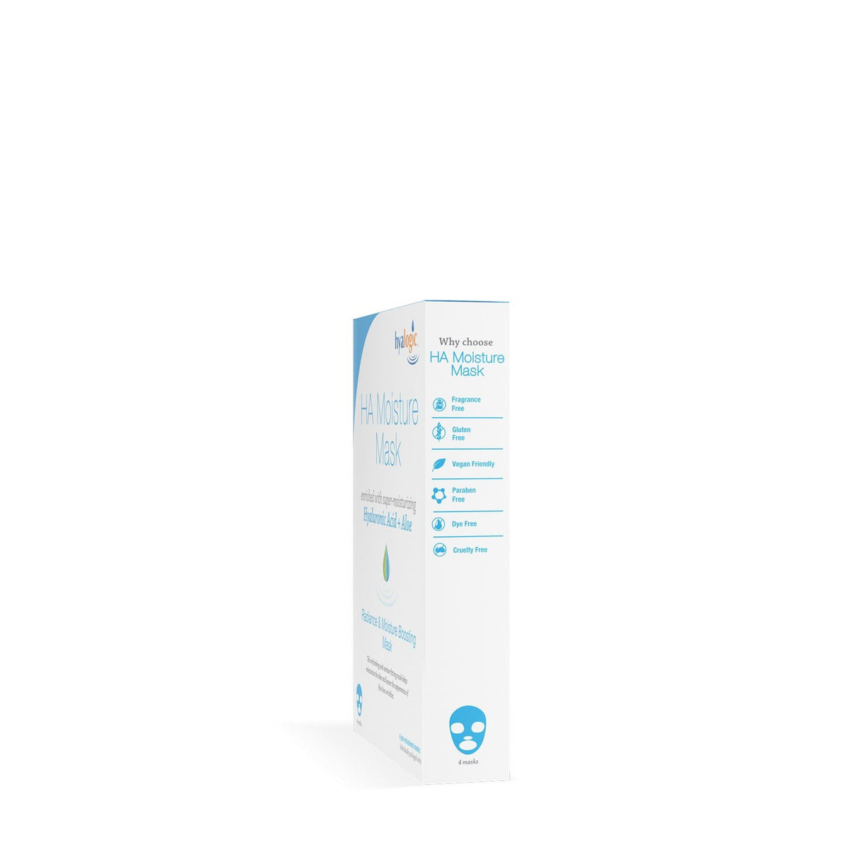 Hyalogic HA(Hyaluronic Acid + Aloe)Moisture Mask-4 pack Box 4 pack Box