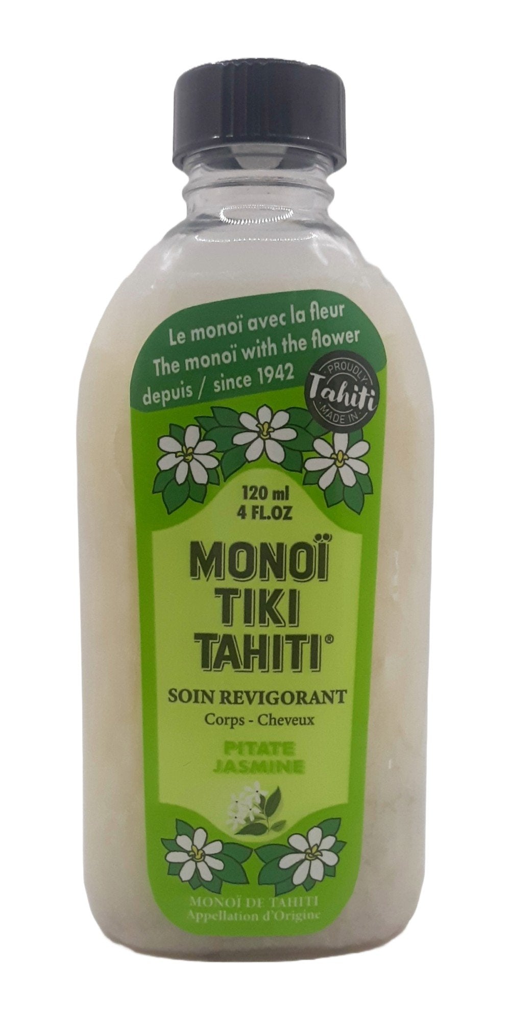 Monoi Tiare Cosmetics Coconut Oil Jasmine (Pitate) 4 oz Oil