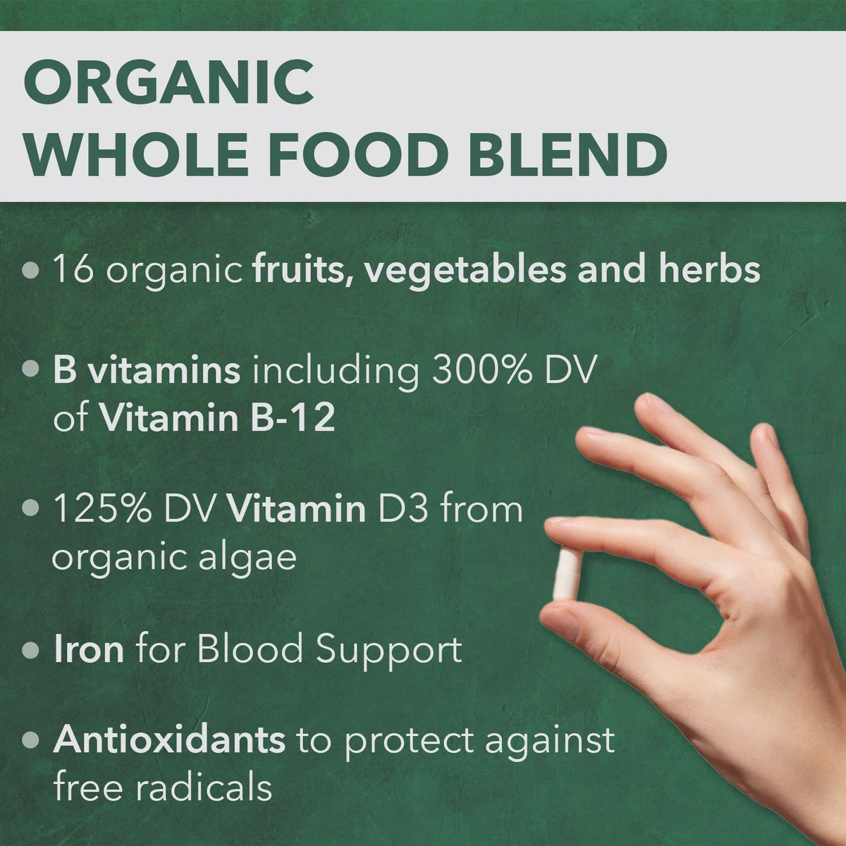 PlantFusion Organic Vegan Women&#39;s One-A-Day Multivitamin 30 Tablet