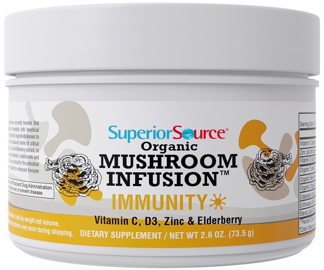 Superior Source Mushroom Infusion  Immunity 2.6 oz Powder