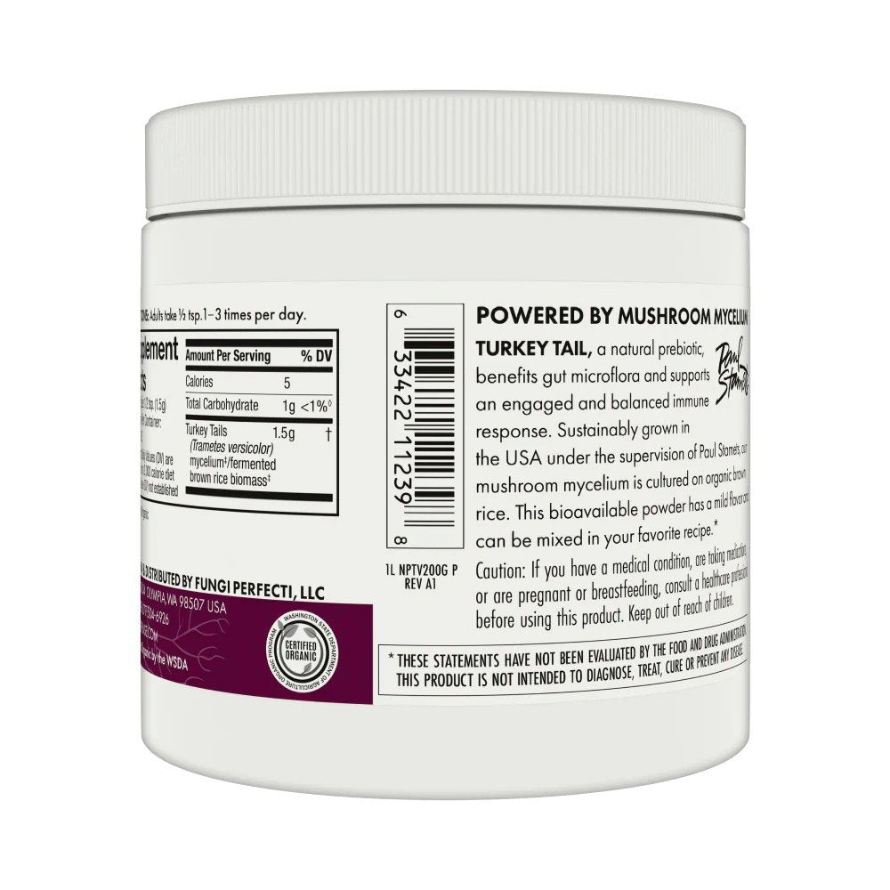 Fungi Perfecti/Host Defense Turkey Tail Powder 200 grams Powder