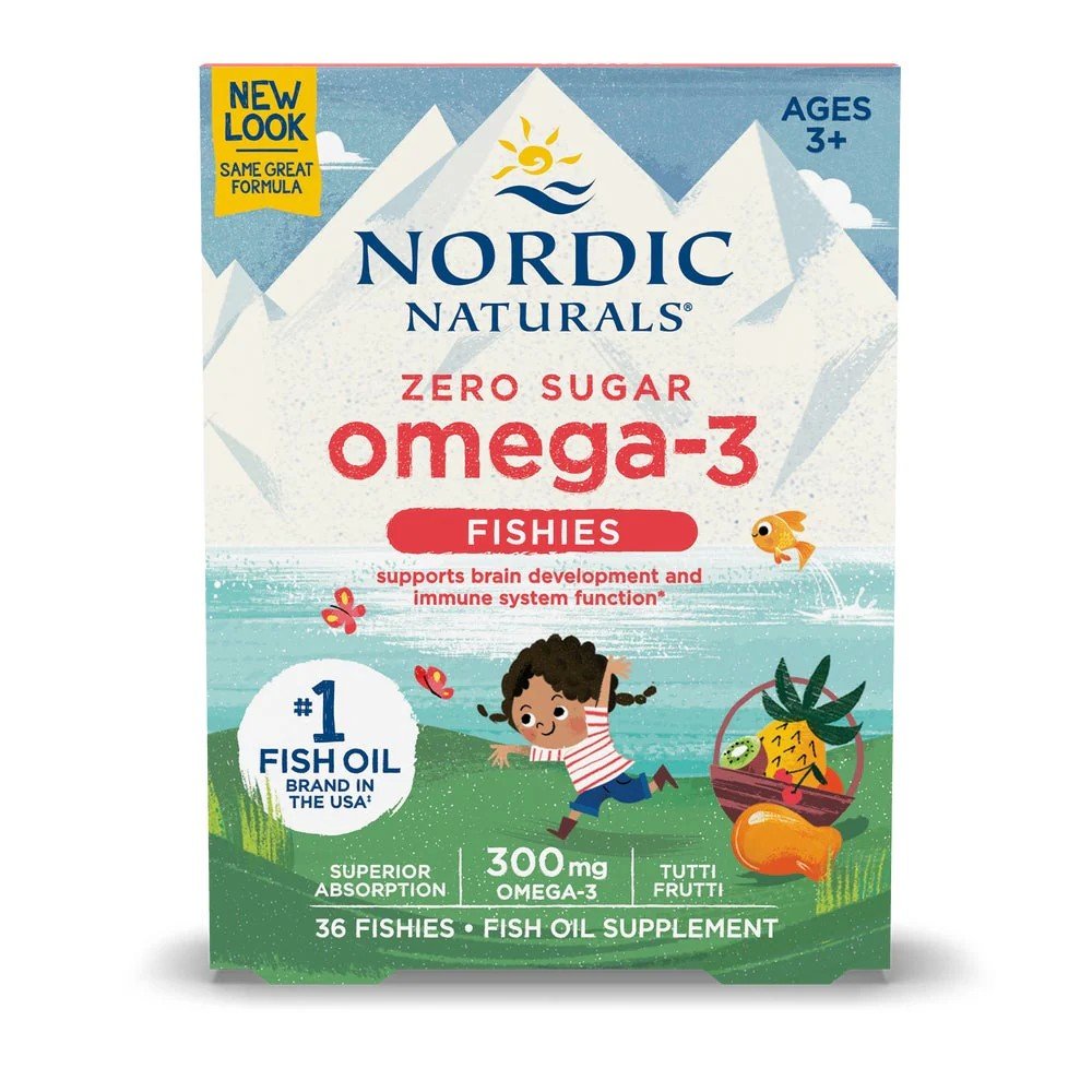 Nordic Naturals Zero Sugar Omega-3 Fishies-Tutti Frutti 36 Fishies