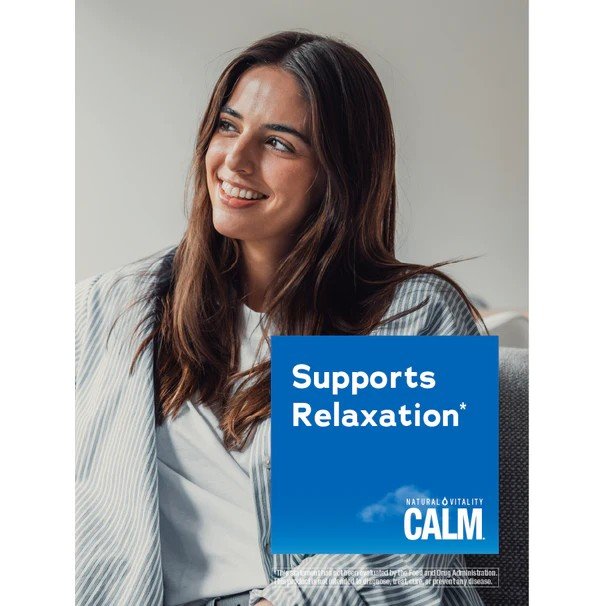 Natural Vitality Calm Relaxing Drink Mix - Magnesium Citrate - Watermelon Flavor 8 oz Powder