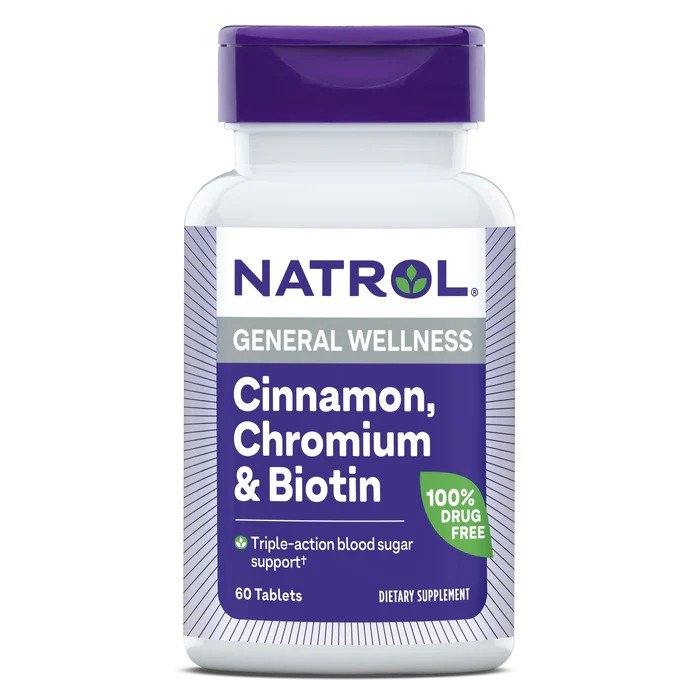 Natrol Cinnamon Chromium &amp; Biotin 60 Capsule