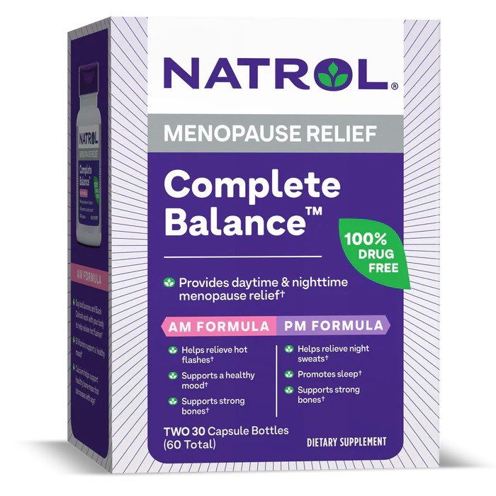 Natrol AM & PM Complete Balance Menopause Formula 30+30 Capsule